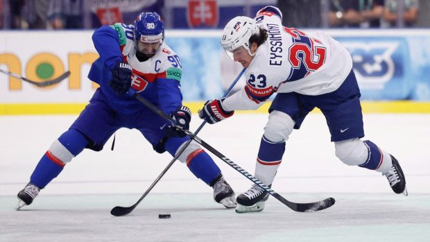 Hokejisté Slovenska bojují s výběrem USA o body ve skupině B
