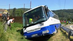 Nehoda autobusu v Odrách na Novojičínsku