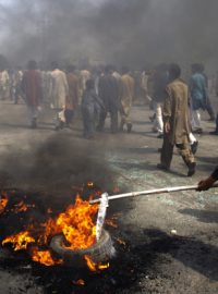 Protiamerické demonstrace v Pákistánu