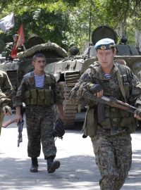 Protuští separatisté na východě Ukrajiny