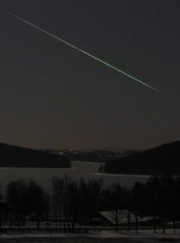 Zemskou atmosférou večer proletěl další velmi jasný meteor, takzvaný bolid