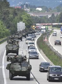 Americký konvoj projíždí Českem (ilustrační foto)