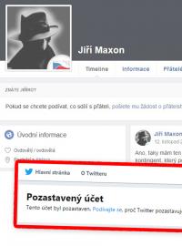Jiří Maxon má momentálně zablokovaný účet na sociální síti Twitter.