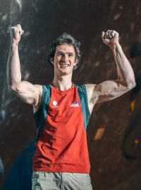 Adam Ondra na Světovém poháru ve švýcarském Meiringenu